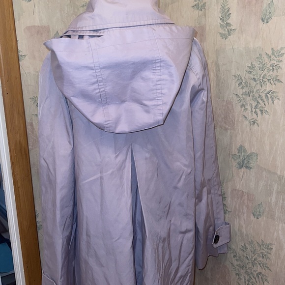 London Fog Pastel Purple Trench Coat with Hood - Picture 6 of 12
